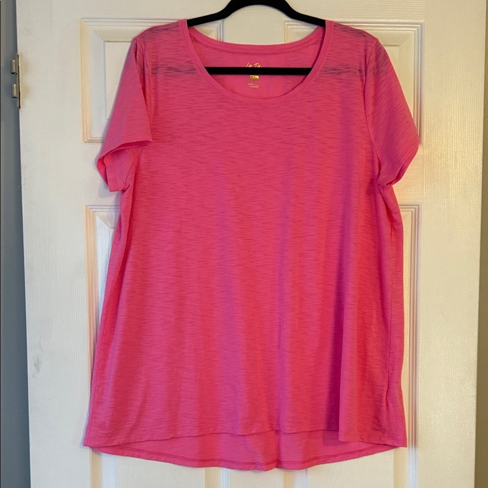 EUC Lilly Pulitzer Etta Vibrant Pink Short Sleeve Tee